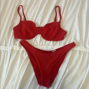 Abercrombie & Fitch Red Bikini Set